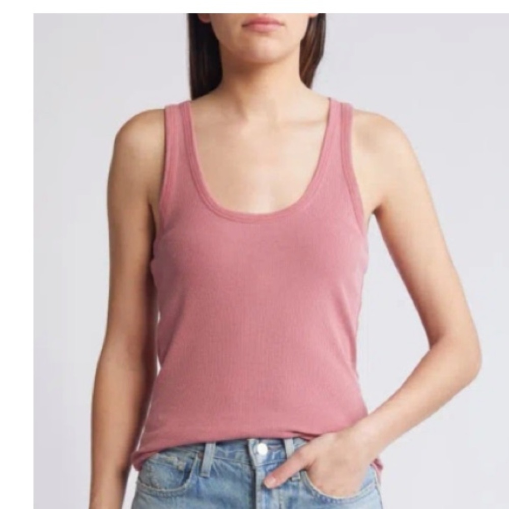 NWOT Treasure & Bond Pink Ribbed Tank Top